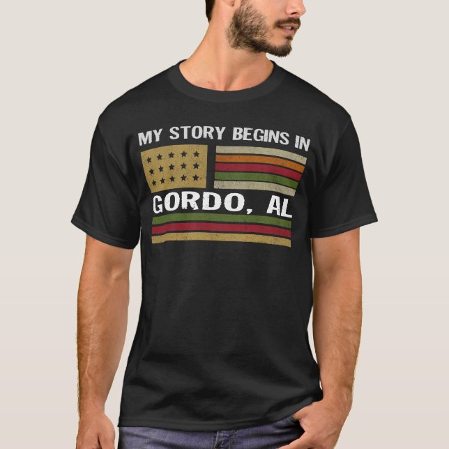 T-shirt Mon histoire commence à GORDO AL (Devant)