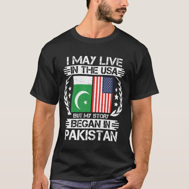 T-shirt Mon Histoire Commence Au Pakistan (Devant)