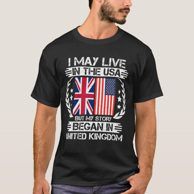 T-shirt Mon Histoire Commence Au Royaume-Uni (Devant)