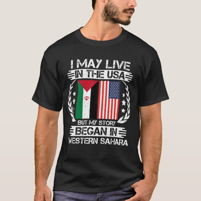 T-shirt Mon Histoire Commence Au Sahara Occidental (Devant)