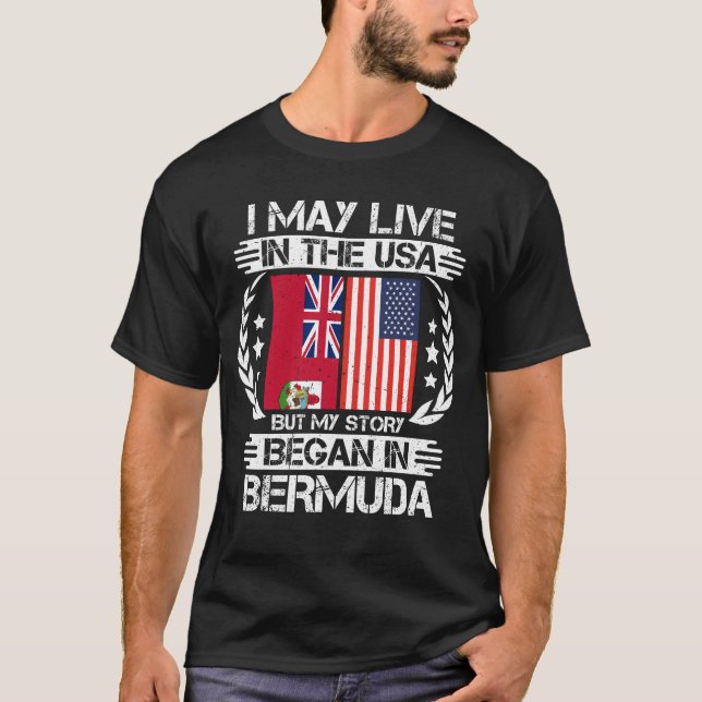 T-shirt Mon Histoire Commence Aux Bermudes (Devant)