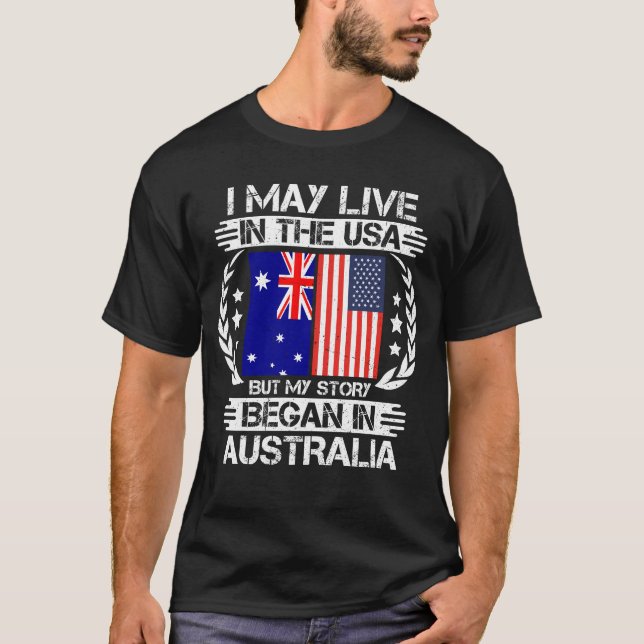 T-shirt Mon Histoire Commence En Australie (Devant)