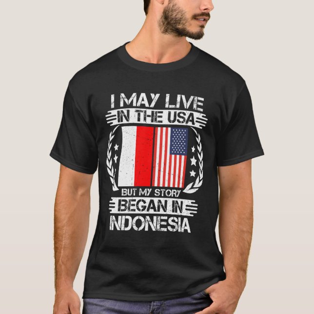 T-shirt Mon Histoire Commence En Indonésie (Devant)