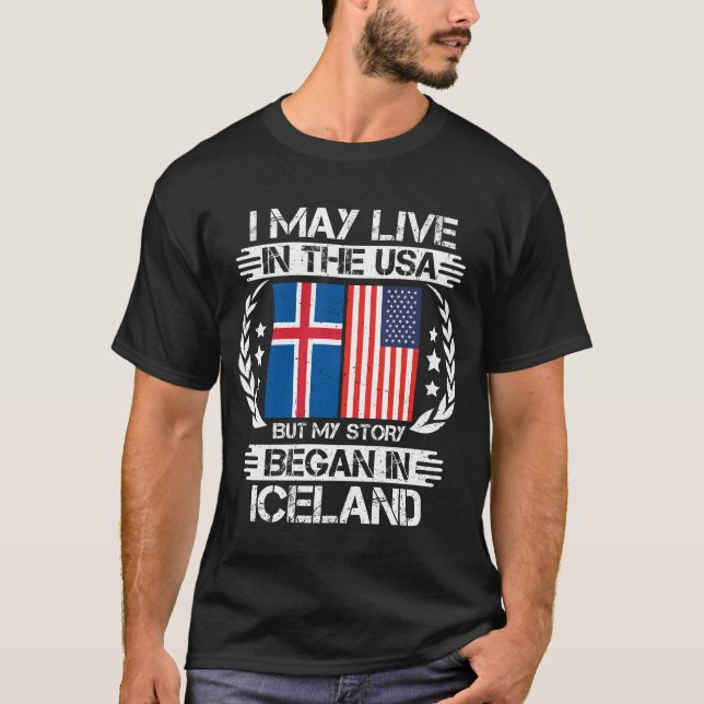 T-shirt Mon Histoire Commence En Islande (Devant)