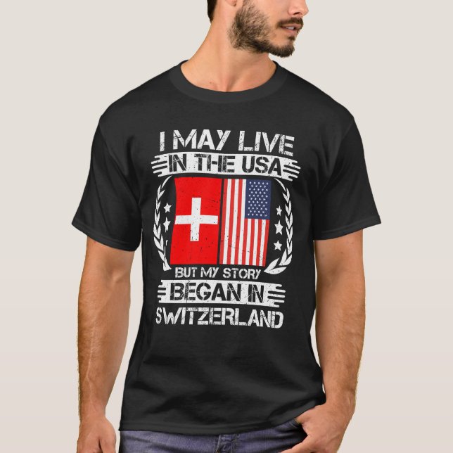 T-shirt Mon histoire commence en suisse (Devant)