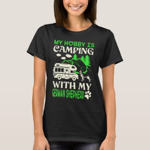 T-shirt Mon Hobby Est Le Camping Avec Mon Berger Allemand