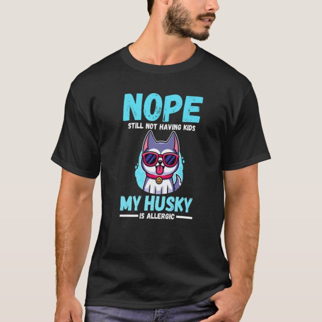 T-shirt Mon Husky Est Allergique (Devant)