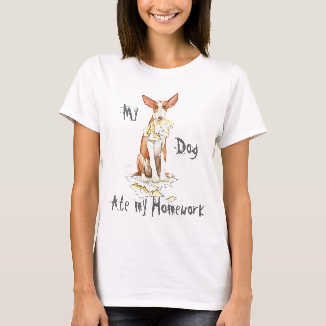 T-shirt Mon Ibizan Hound A Mangé Ma Maison (Devant)