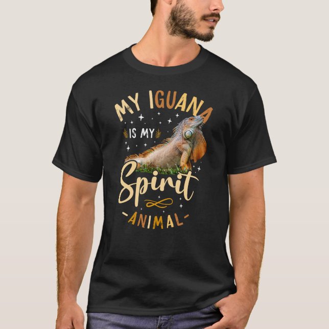 T-shirt Mon Iguana Est Mon Animal D'Esprit (Devant)