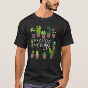 T-shirt Mon Jardin Mes Règles Jardinier Marraine des Plant