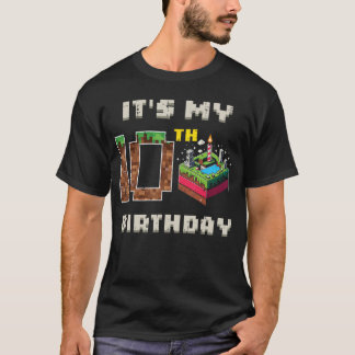 T-shirt Mon jeu de gâteau d'anniversaire 10 ans Piel Gamer