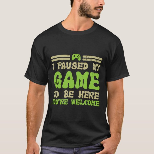 T-shirt Mon Jeu D'Être Ici Drôle Vidéo Joueur Hommes Garço (Devant)