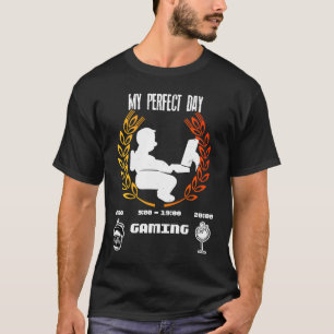 T-shirt Mon Jeu Parfait Jour Parfait Joueur Jour Café Ner