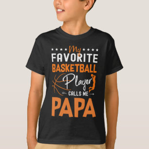 T-shirt Mon Joueur Bysketbyll Favori M'Appelle Papa Gift