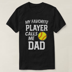 T-shirt Mon joueur de base-ball préféré m'appelle cadea