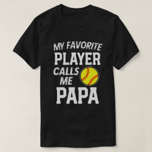 T-shirt Mon joueur de base-ball préféré m'appelle cadea