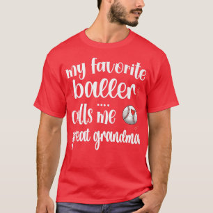 T-shirt Mon joueur de baseball préféré m'appelle Baseball