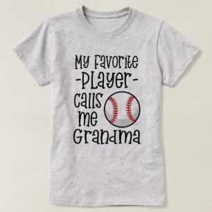 T-shirt Mon joueur de baseball préféré m'appelle cadeau de