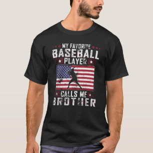 T-shirt Mon Joueur de Baseball Préféré M'appelle Frère Fat