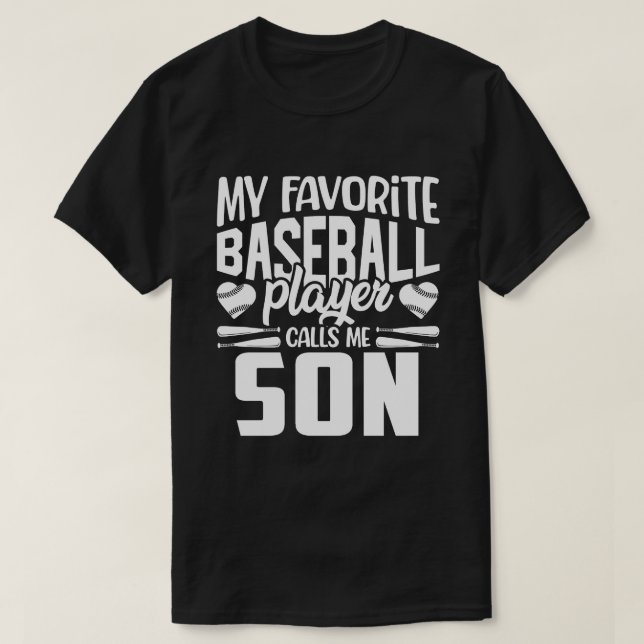 T-shirt Mon Joueur De Baseball Préféré M'Appelle Son Baseb (Design devant)