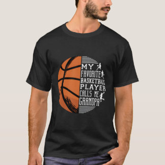 T-shirt Mon Joueur De Basket Favori M'Appelle Grand-Père B