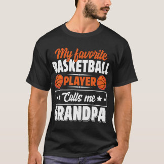 T-shirt Mon Joueur De Basket Favori M'Appelle Grandpa Cut