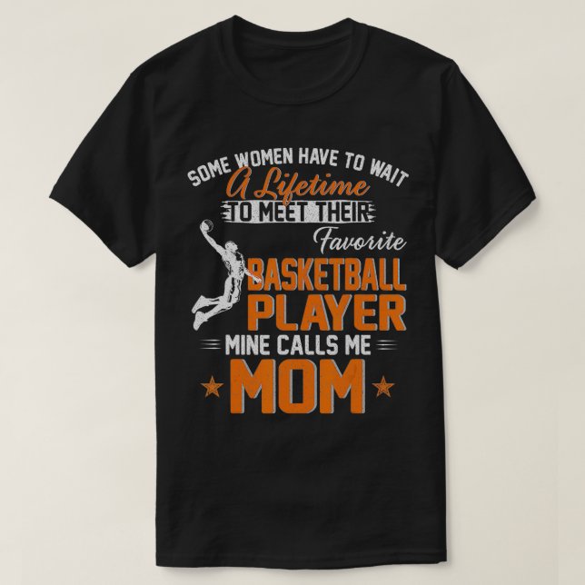 T-shirt Mon Joueur De Basket Favori M'Appelle Maman Don Po (Design devant)