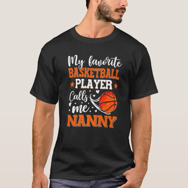 T-shirt Mon Joueur De Basket Favori M'Appelle Nanny Women (Devant)