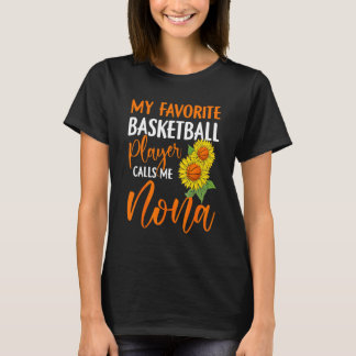 T-shirt Mon Joueur De Basket Favori M'Appelle Nona Sunflo