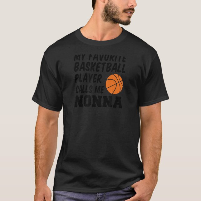 T-shirt Mon Joueur De Basket Favori M'Appelle Nonna Itali (Devant)