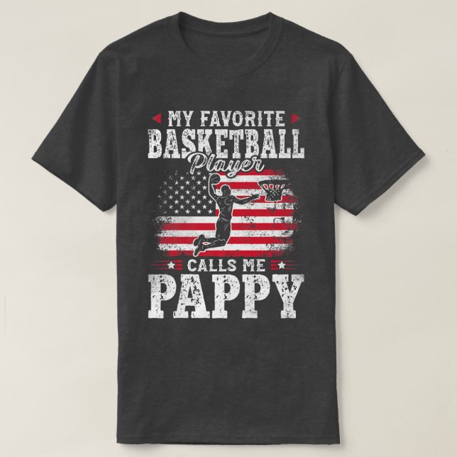 T-shirt Mon Joueur De Basket Favori M'Appelle Pappy Fathe (Design devant)