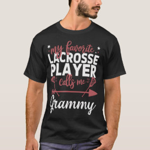 T-shirt Mon Joueur de Crosse Favori M'appelle Mamie