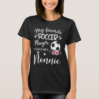 T-shirt Mon Joueur De Football Favori M'appelle Nonnie 
