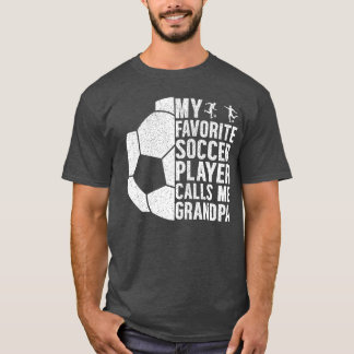 T-shirt Mon Joueur De Football Favori M'appelle Papy Drôle