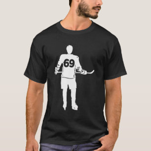 T-shirt Mon joueur de hockey favori Numéro 69 Ventilateur