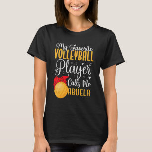 T-shirt Mon joueur de volley-ball favori m'appelle Abuela 