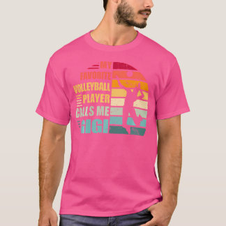 T-shirt Mon Joueur De Volley-ball Préféré M'Appelle Gigi F