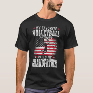 T-shirt Mon Joueur De Volley-ball Préféré M'Appelle Grand-