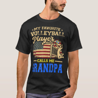 T-shirt Mon Joueur de Volley-Ball Préféré M'appelle Papi U