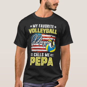 T-shirt Mon Joueur De Volley-ball Préféré M'Appelle Pepa A