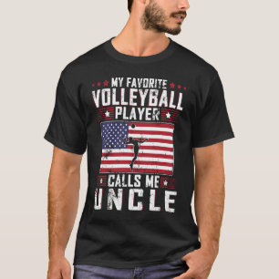 T-shirt Mon Joueur De Volleyball Préféré M'Appelle Oncle F