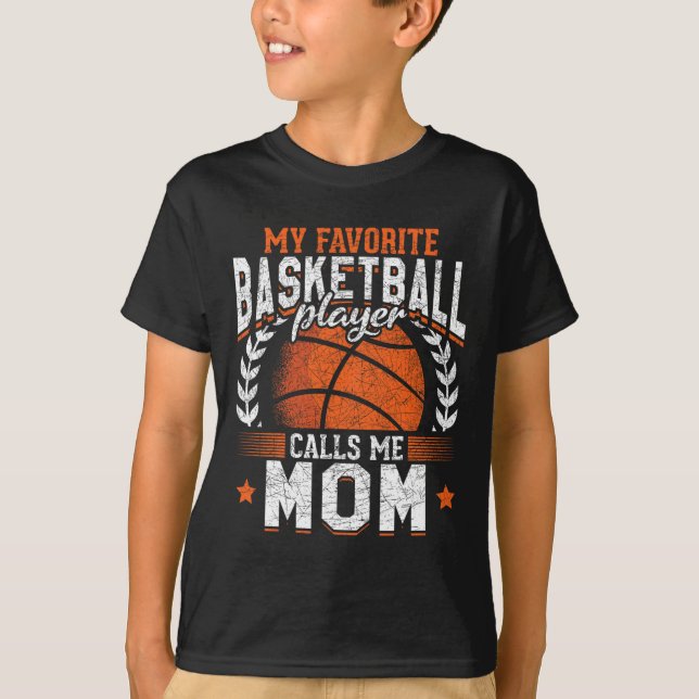 T-shirt Mon Joueur favori Bysketbyll Me Appelle Maman Bysk (Devant)