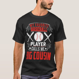 T-shirt Mon joueur favori de baseball m'appelle grand COUS