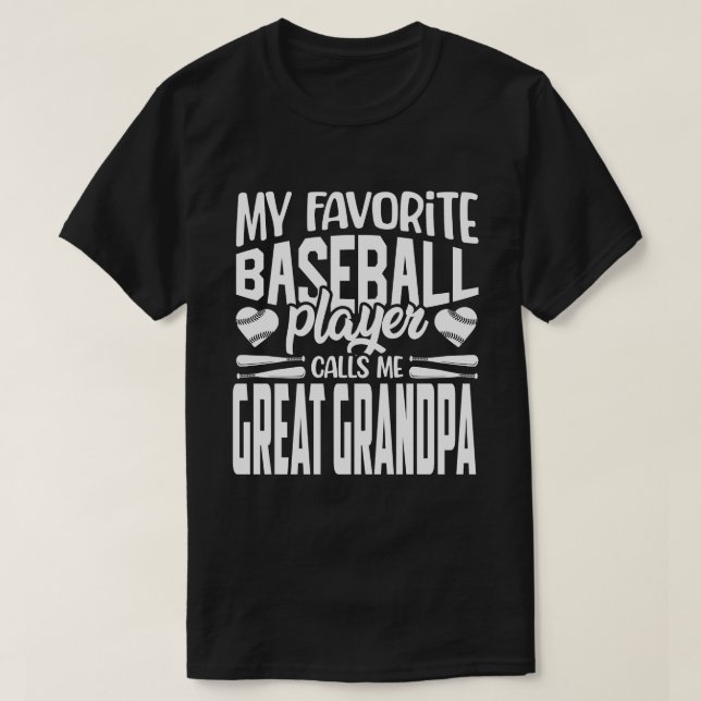 T-shirt Mon joueur favori de baseball m'appelle GRAND GRAN (Design devant)