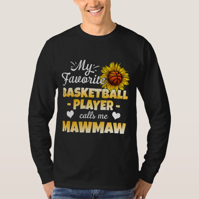 T-shirt Mon joueur favori de basket m'appelle Mawmaw (Devant)