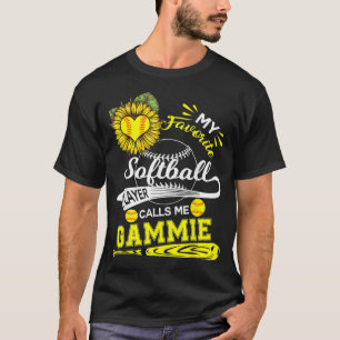 T-shirt Mon Joueur favori de softball m'appelle Gammie Sun