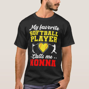T-shirt Mon Joueur favori de softball m'appelle Nonna Moth