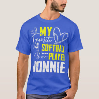 T-shirt Mon Joueur favori de softball m'appelle Nonnie