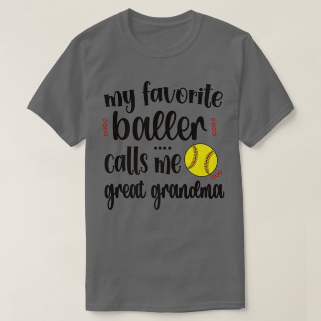 T-shirt Mon Joueur favori de softball m'appelle Softball G (Design devant)
