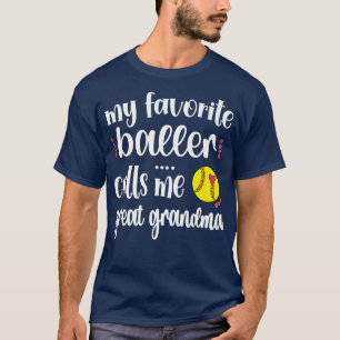 T-shirt Mon Joueur favori de softball m'appelle Softball G